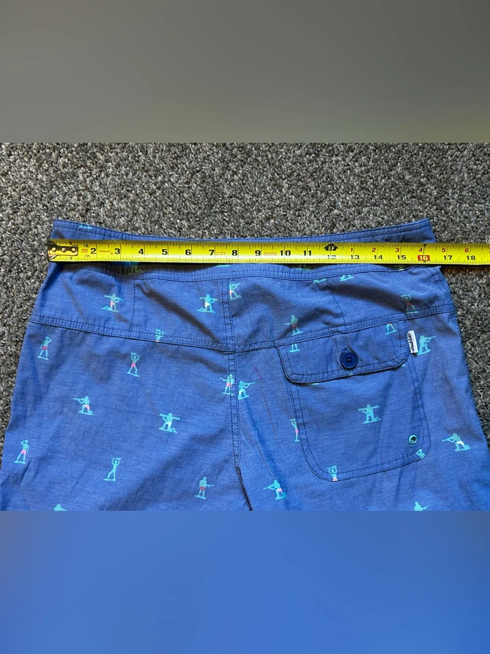 Chubbies Toy Soldier Print Swim Trunks Shorts Blue Size 32 Stretch Beach